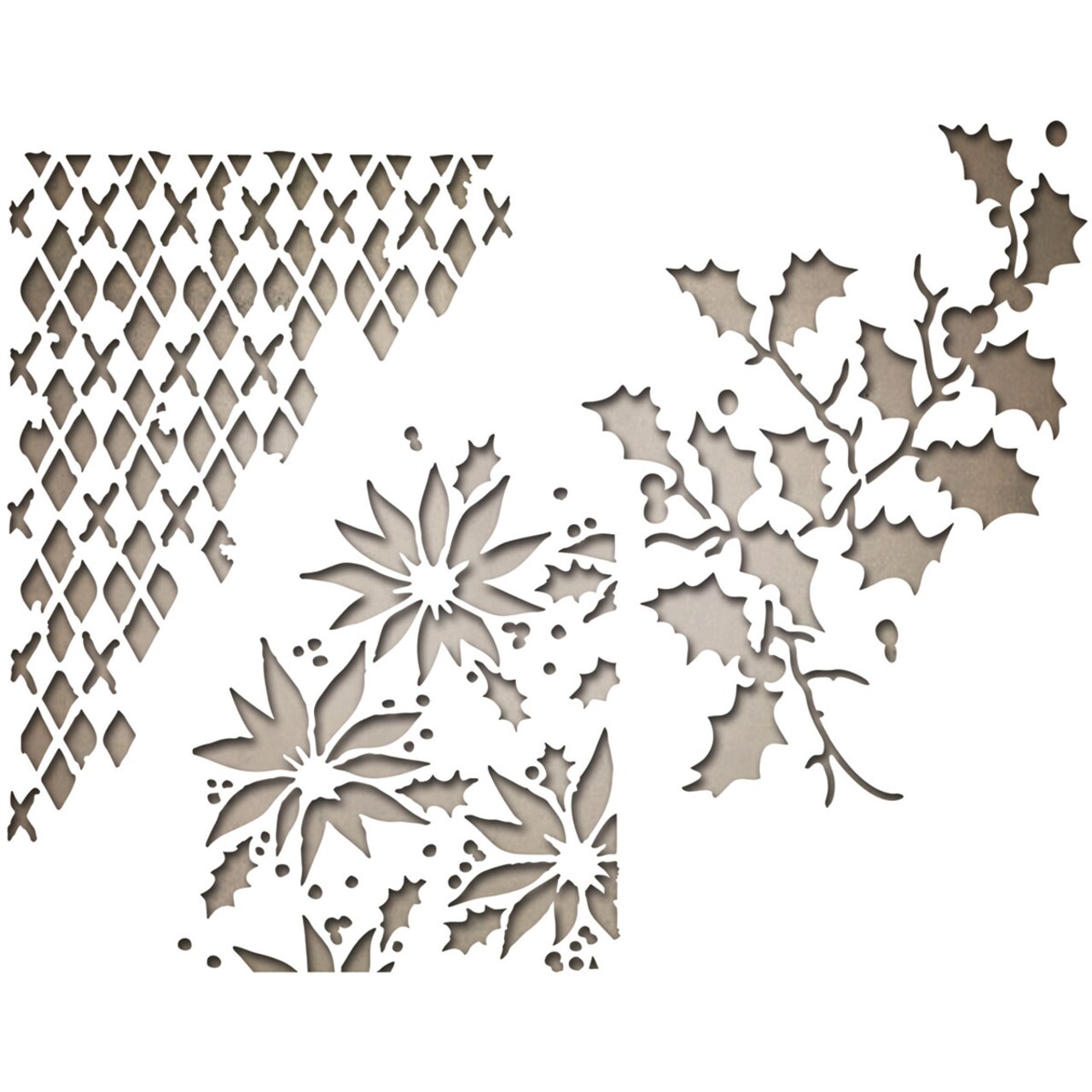 Sizzix Thinlits Dies - Mixed Media Christmas by Tim Holtz, Set of 3